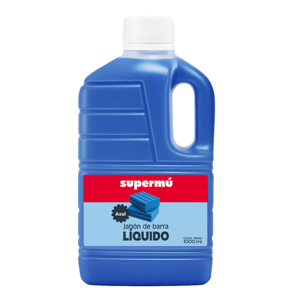 JABON BARRA LIQ SUPERMU 1000ML AZUL
